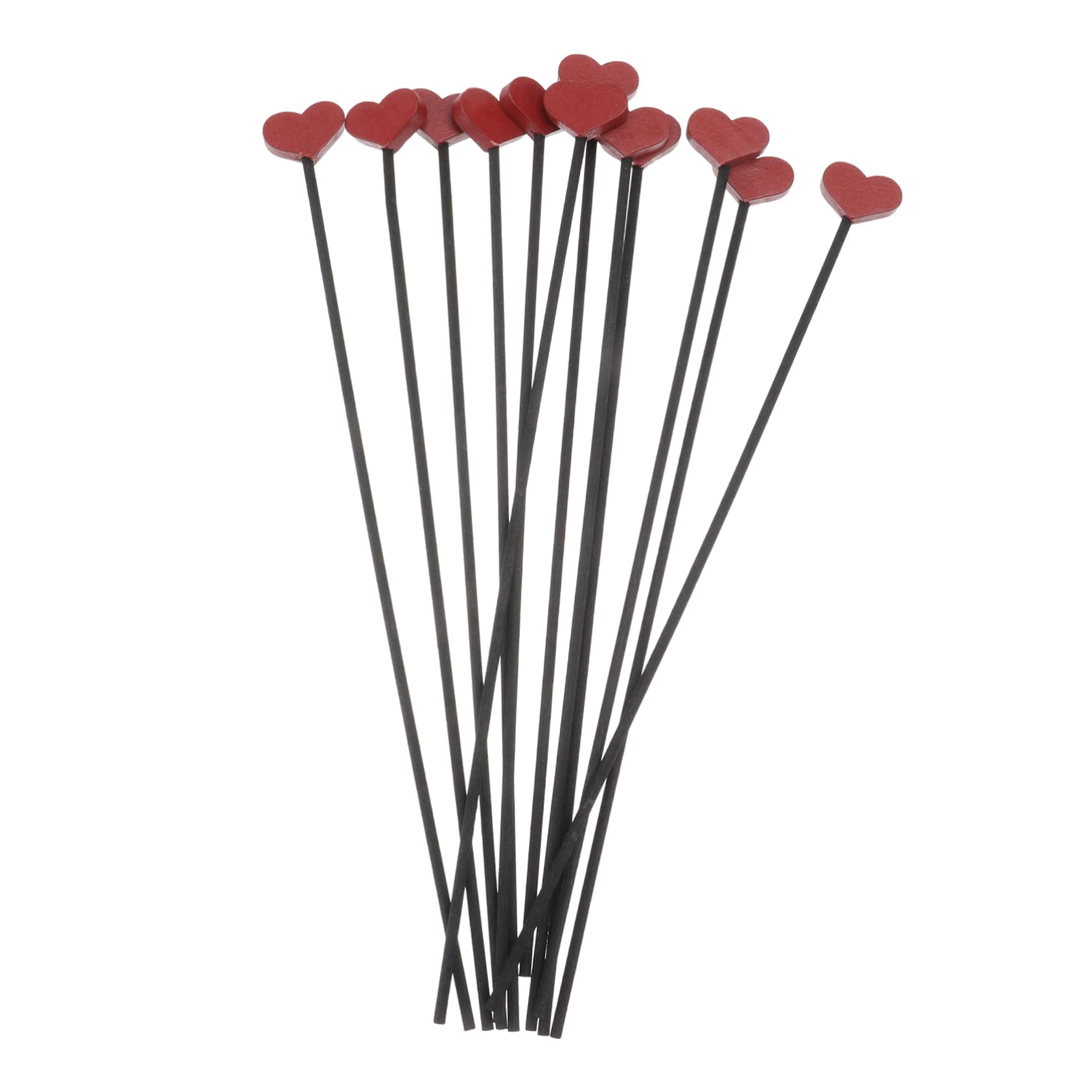 SEWOART 12pcs Heart Shaped Diffuser Sticks Decorative Diffuser Supplies Natural Fragrance Release Tools for Relaxing Atmosphere in Office