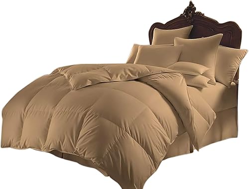 Lujoso edredón alternativo de plumón de ganso para todas las estaciones, tamaño King de gran tamaño, edredón de 1 pieza, edredón 100% algodón