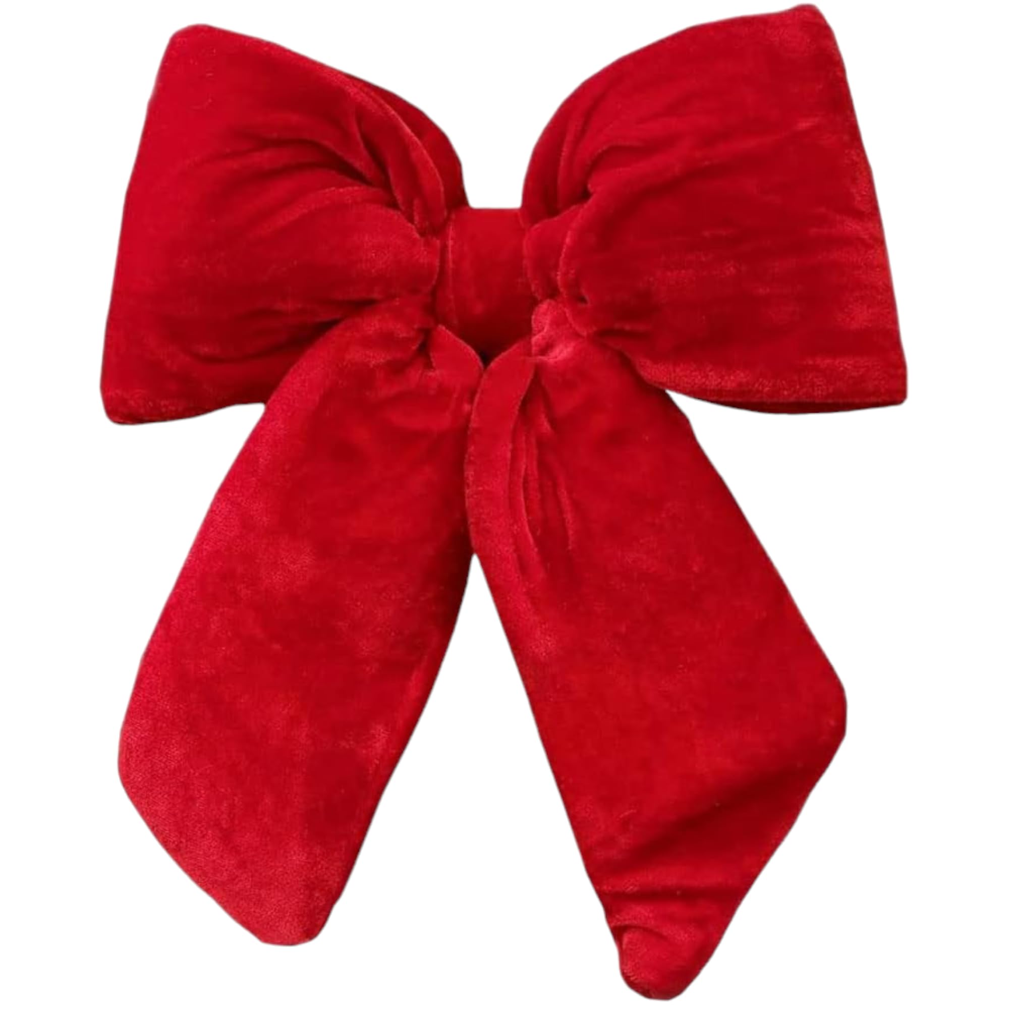 Fiocco Natalizio Gigante In Velluto Rosso Da 1,8 M – Decorazione Lussuosa Per Albero, Ghirlanda, Camino E Finestra