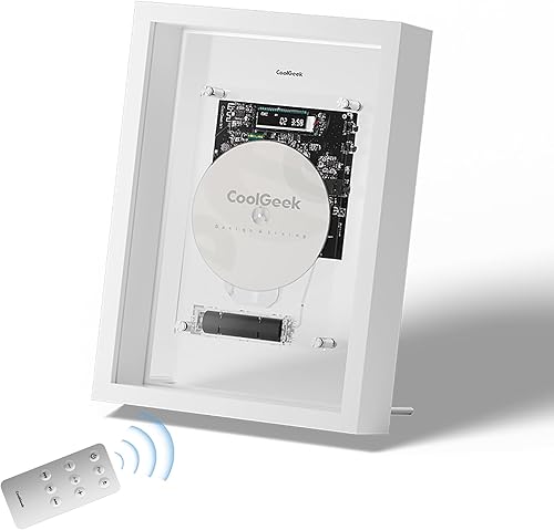 Miniatura 9 de Reproductor de CD vertical M1 para pared y escritorio, decoración de arte industrial transparente, transmisor Bluetooth de alta fidelidad (requiere