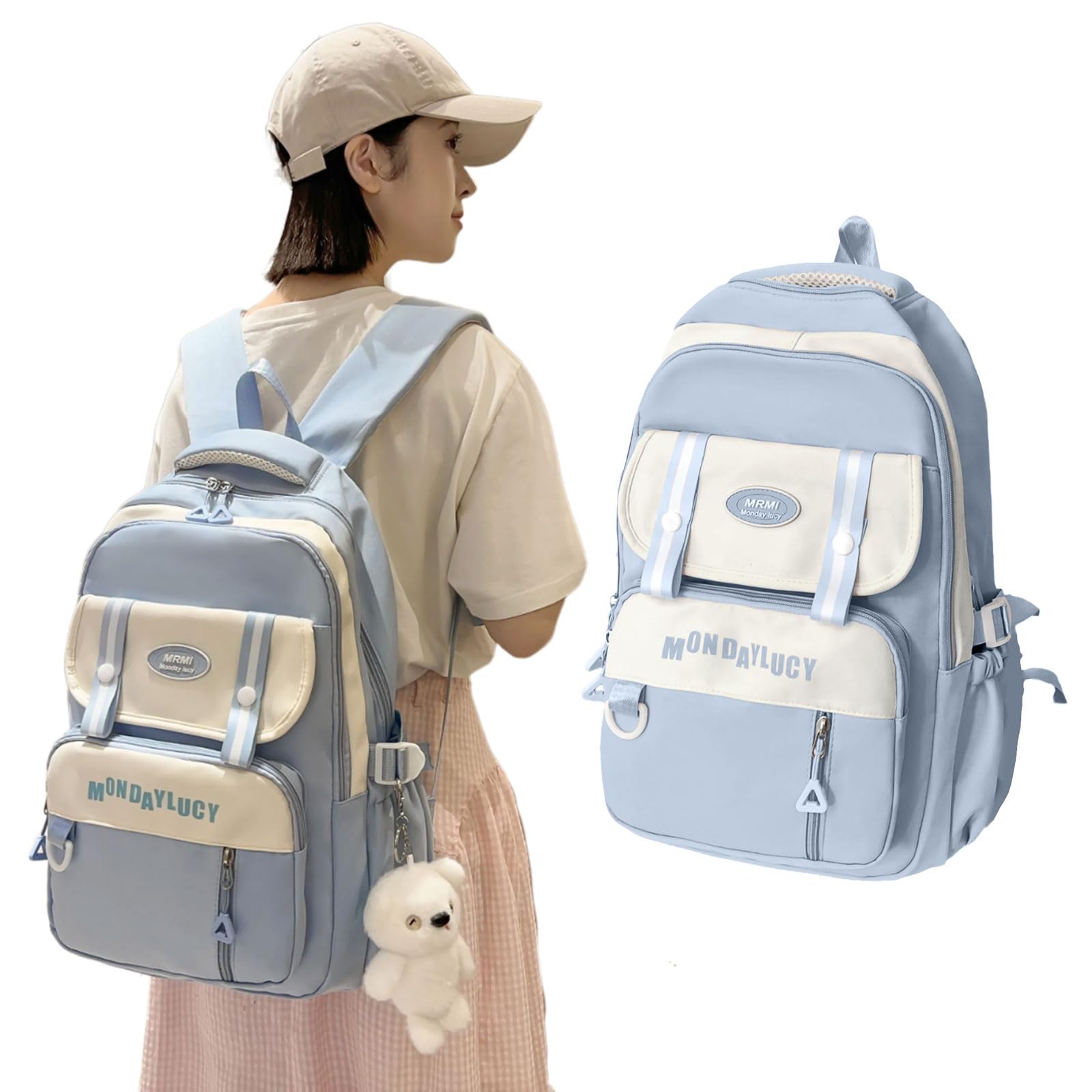 Trendiger Schulranzen Freizeitrucksack mit verstellbarem Riemen, einzigartiger Teenager Rucksack mit großer Kapazität für Schüler, lässiger Reiserucksack