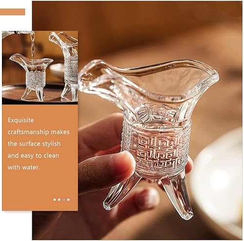 Miniatura 8 de Zerodeko Juego de vasos de chupito retro vintage antiguo bebiendo como un antiguo rey reina jue, dispensador de vasos de vidrio decantador para Soju