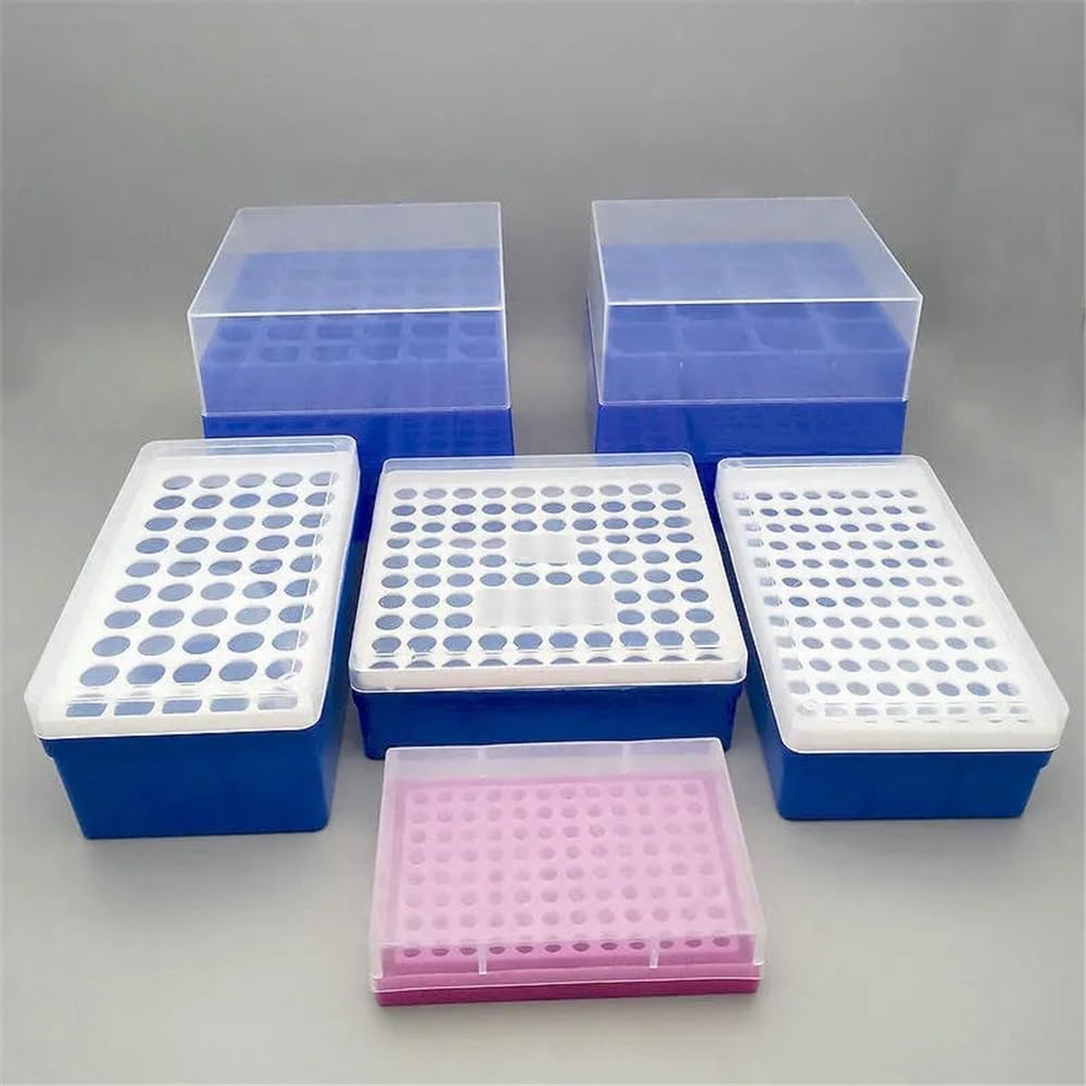 4 części/partia 0,2/0,5/1,5 lub 2/5/10 lub 15/50 ml tworzywo sztuczne probówki odśrodkowe Rack Laboratorium 50/72/96/100 otworów PCR pudełko do przechowywania rur (10 lub 15 ml 36 otworów)