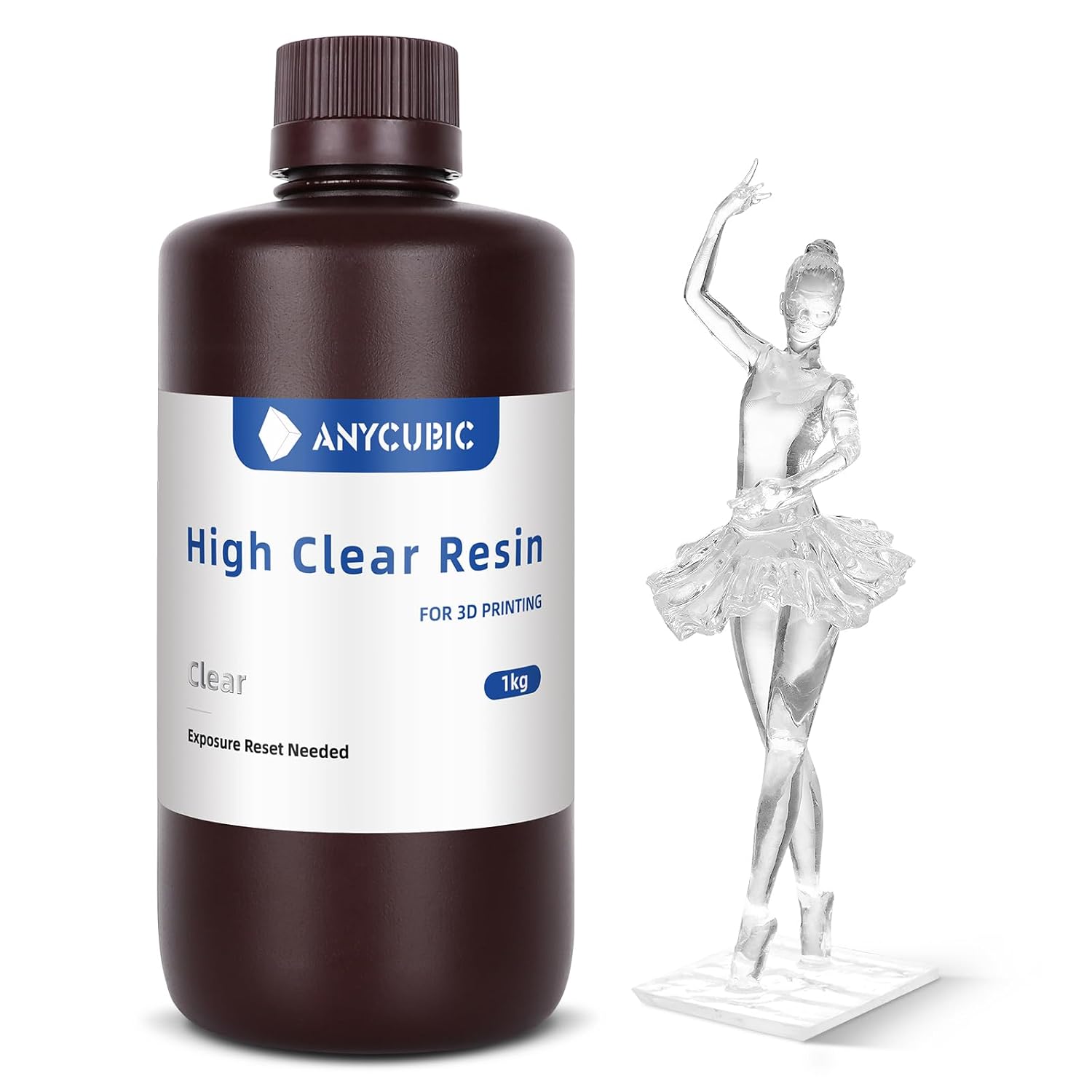 ANYCUBIC High Clear 3D Printer Resin, Resist Yellowing and Highly