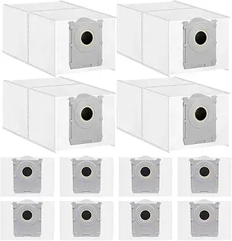 12 Piezas Bolsas de Polvo T50 Set de Accesorios Compatible con Ecovacs X8/X9 Pro Omni/T50/T50 Pro/T50 Max Pro Omni/T80 0mmi, T30C Pro Omni Robot Aspirador,2.5L Gran Capacidad Bolsas de Repuesto.