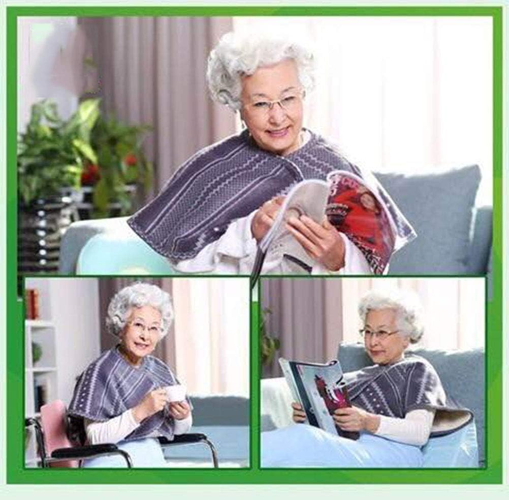 YOMQLJXB Plus Velvet Thickened Wheelchair Care Shawl, bedridden Patient Shoulder Warm Blanket Cloak Shoulder Blanket, Suitable for Aged Care Products