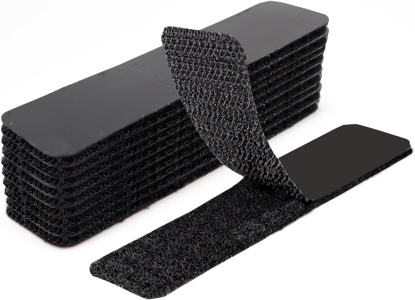 4x6 inch 12 Sets Hook and Loop Tape with Adhesive Strips ，Mounting Tape Heavy Duty Adhesion Picture Hanging Strips， for Home and Office Use,Black
