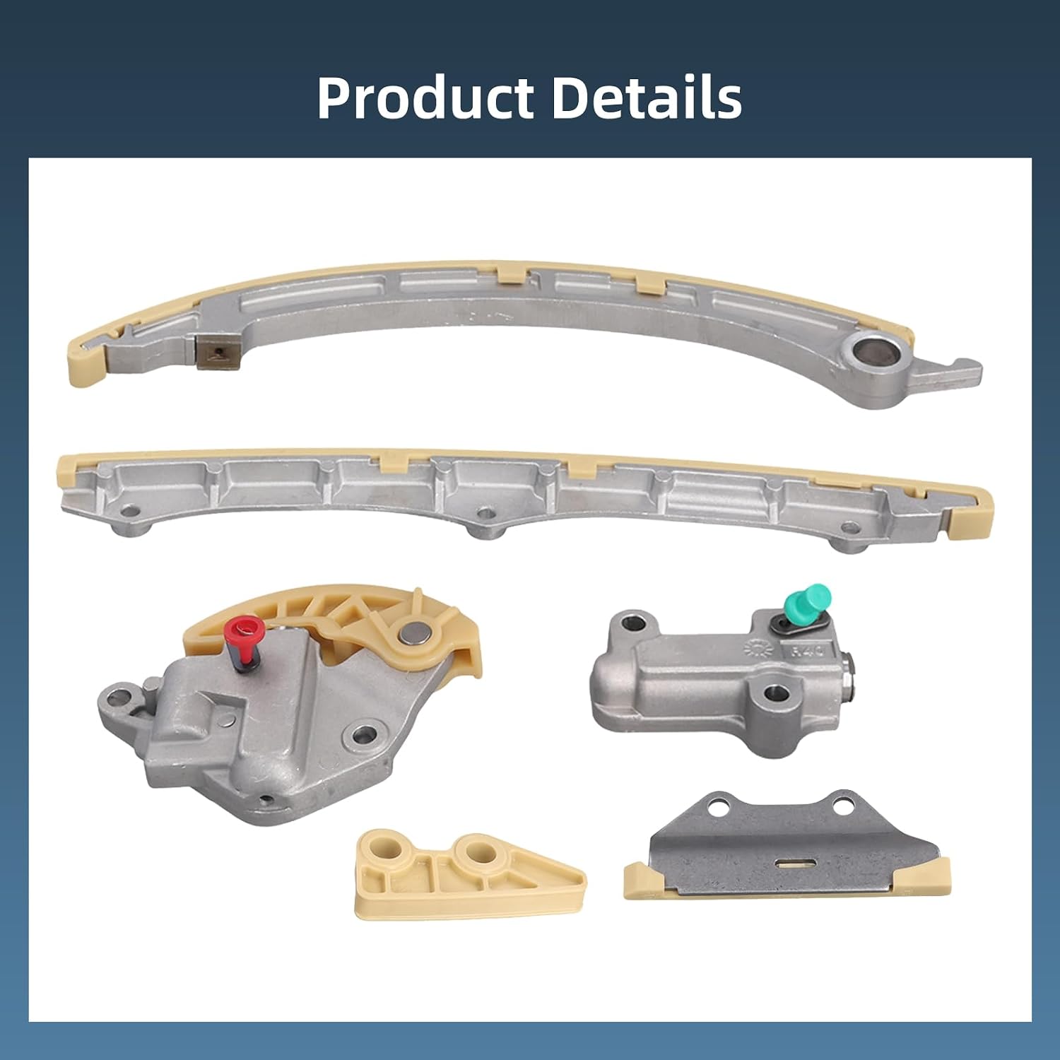 Engine Timing Chain Kit with Tensioner Camshaft Adjuster for 2008-2015 Honda Accord CR-V Civic Crosstour Acura ILX TSX 2.4 L 2354CC L4 DOHC # 14530-RAA-A01 14510-R40-A01