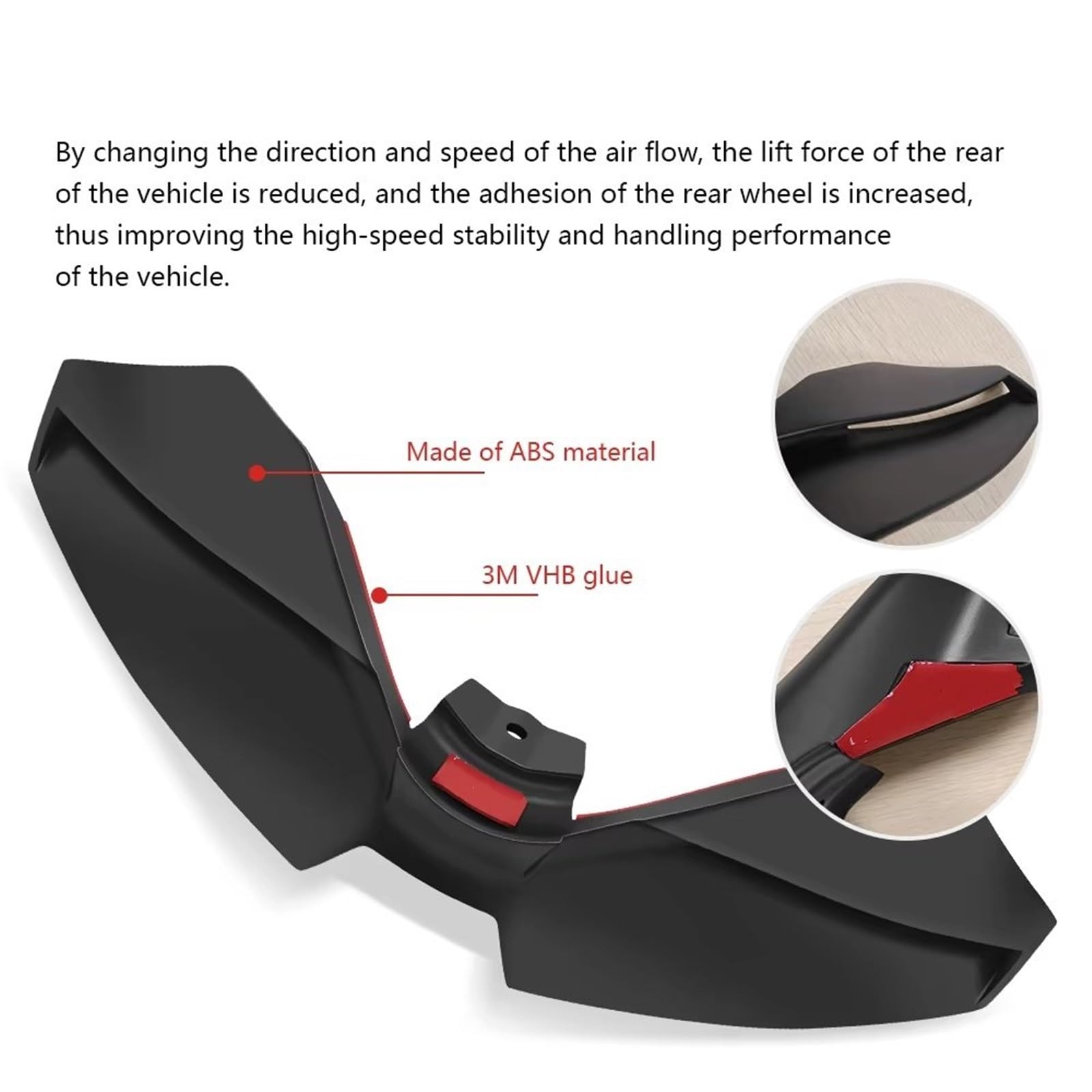 Aérodynamique Carénage Moto Kit d'aileron Avant aérodynamique pour Moto pour MT-09 SP 2024-2025(Gloss Black)