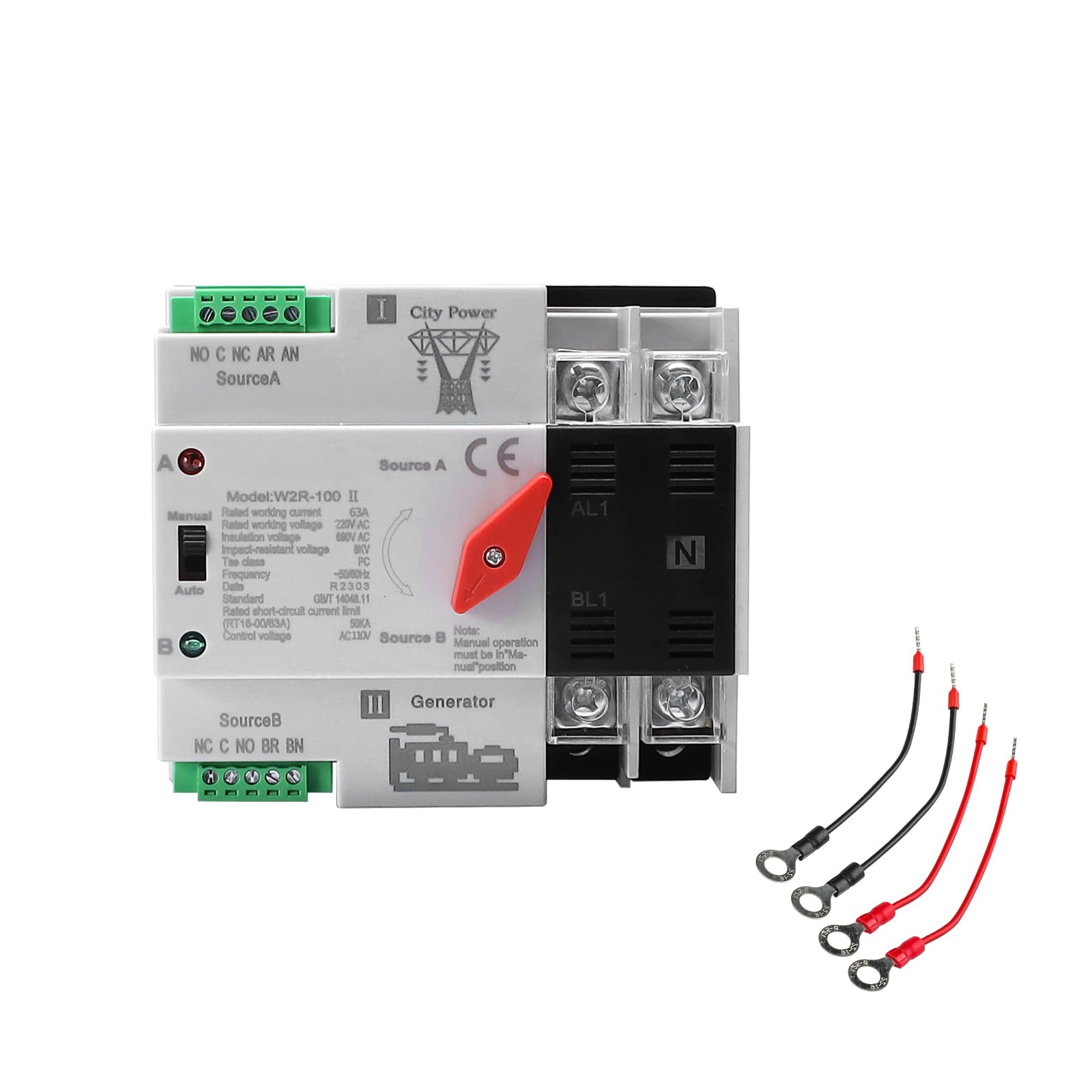 Stromumschalter Notstrom 400V Franc Moody 2P 63A 220V Dual Power Transfer Switch – Automatischer Generator-Umschalter Mit Manueller Steuerung, Für Notstrom Stromumschalter Notstrom 400V Franc Moody 2P 63A 220V Dual Power Transfer Switch – Automatischer Generator-Umschalter Mit Manueller Steuerung, Für Notstrom