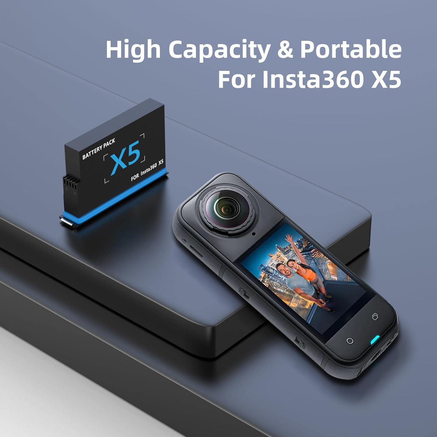 2026 New 360X5 Camera Battery, 2-Pack 2800mAh Rechargeable Battery for Insta 360 X5 Camera Battery Replacement 3.89V Lithium-Ion Batteries