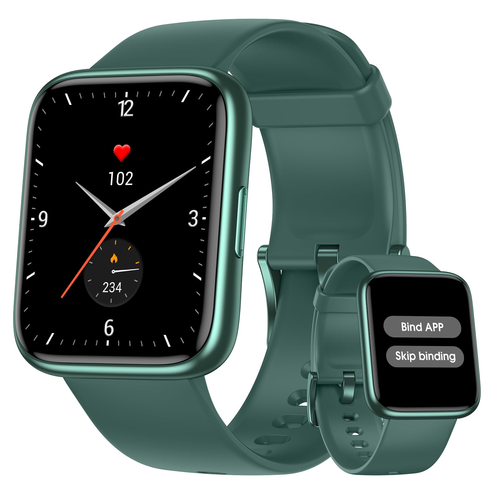 EURANS Smart Watch No App/Phone Required, 14 Days Battery Life Fitness Tracker Watch, Large AMOLED Screen, Waterproof Activity Tracker with Step Counter Pedometer, Calories Tracker for Men Women