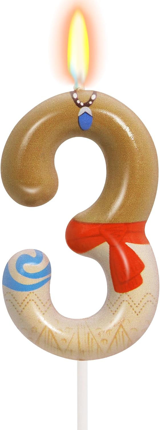 Summer Sea Number 2 Candle, 2nd Birthday Decorations for Girls