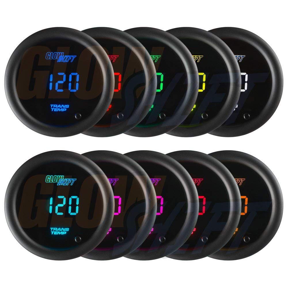 10 Color LED Temp Gauge GlowShift 10-Color Digital Transmission Temp Gauge - 2-1/16" 52mm For Cars & Trucks GlowShift Digital Transmission Temperature Gauge 10 Color - Foto 6