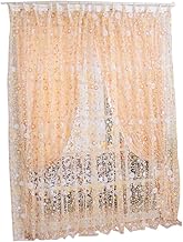 VOSAREA Cortinas Transparentes Cortina Amarela Cortinas Amarelas Transparentes Cortinas De Tule Transparente Tela Da Janela Triagem De Janela Cortina Transparente Pequenas Cortinas De