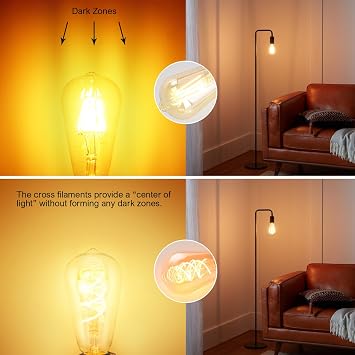 LVWIT E27 Screw Bulb,5W Led Edison Bulb E27,35W Equivalent,Spiral Filament Bulb,E27 Vintage Light Screw Bulbs,400LM,2200K Warm White,Non-Dimmable (3 PCS)