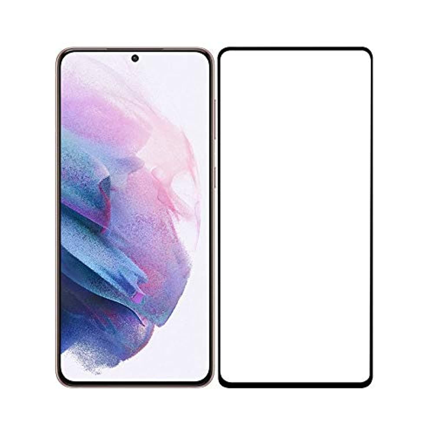 Samsung Galaxy S21 5G Screen Protector Glass Full Glue Edge-to-Edge Screen Protector for Samsung Galaxy S21 (S21 5G) Black by Nice.Store.UAE