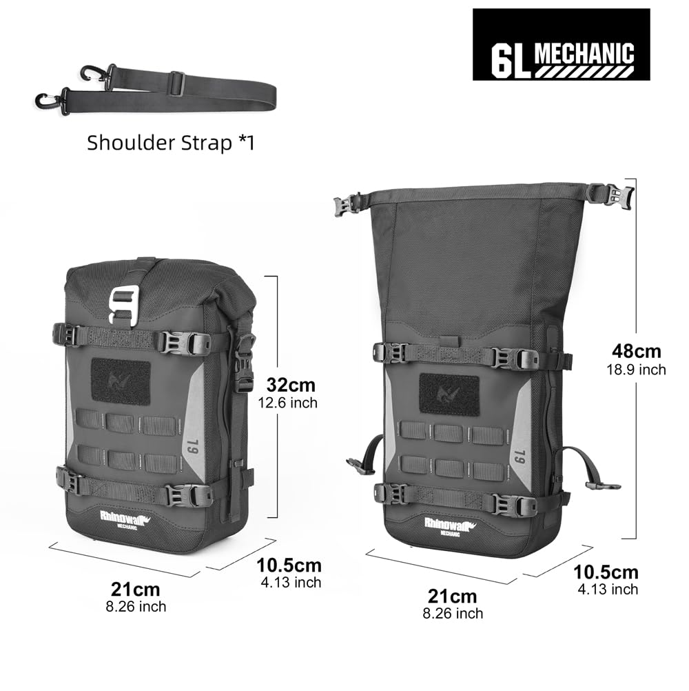 Rhinowalk Motorrad Sturzbügeltasche Wasserdicht Motorradrahmen Tasche für Motorrad Schutzbügel Satteltasche Sitztasche Motorradtasche Seitentasche