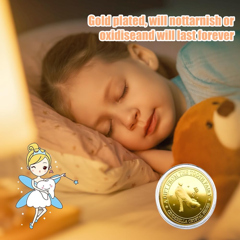 mizikuu 20 monedas de hada de los dientes, hada de los dientes, hada de los dientes, con diferentes patrones, monedas de oro para niños, regalo de hada de los dientes, recuerdo para recompensar la