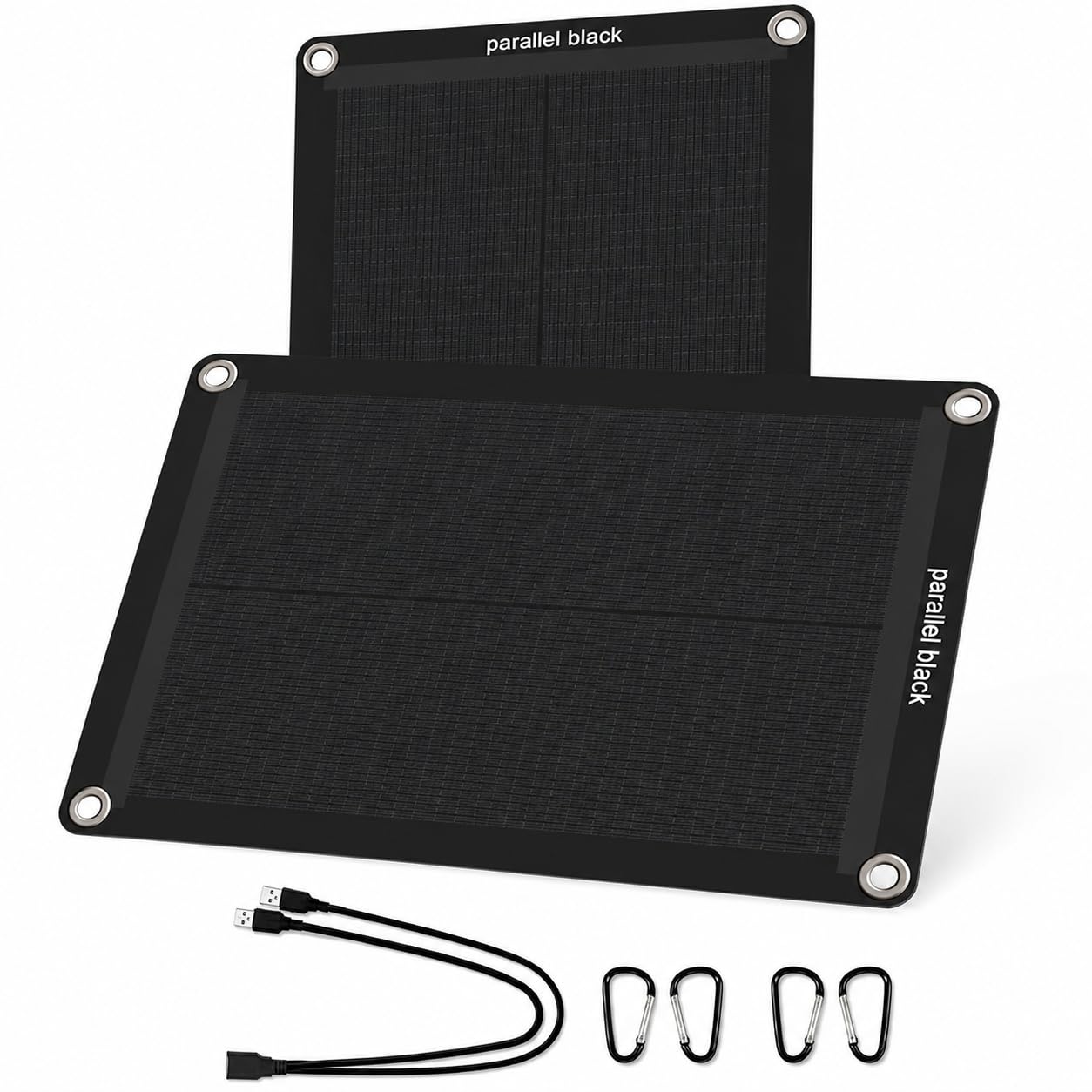 GWSOLAR 12W Solar Panel Charger, 2 x 6W, USB 5V 2A Output, Portable Type-A Solar Charger for Phone, Power Bank, Camping, Travel & Emergency