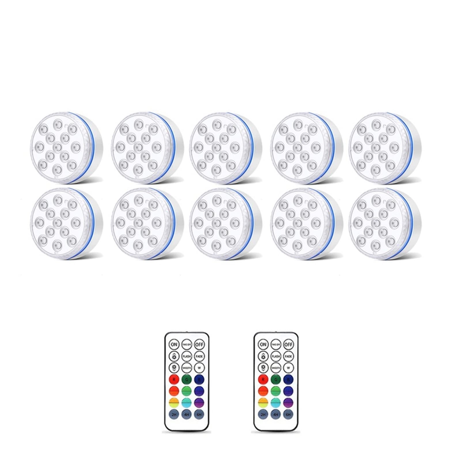 Pool Light Underwater Swimming Lighting Wireless Submersible LED IP68 Outdoor Spotlight for Aquarium Fish Tank Pond Low Energy Consumption