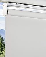 Vista 9 de CHICOLOGY - Persianas enrollables, cortinas de ventana, para el hogar, accesorio de ventana, sin cordón, persianas de puerta, biso blanco (opaca)