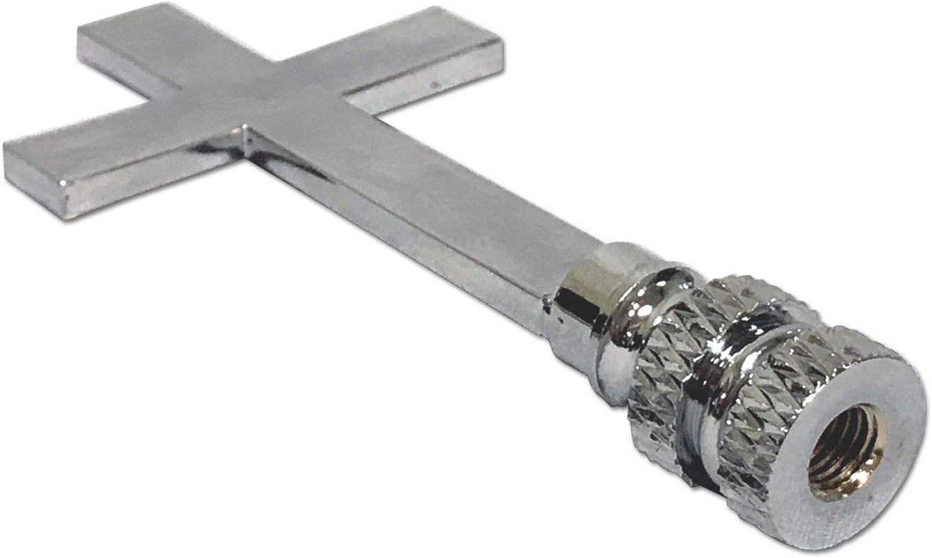 Royal Designs, Inc. Large Cross Finial for Lamp Shade, F-5075L-CH-1, Chrome