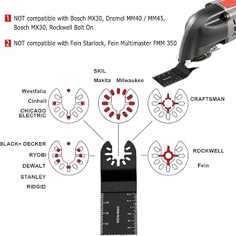10 Pieces Oscillating Tool Blades, Carbon Steel | Professional Universal, Oscillating Saw Blades Wood Multitool Blades