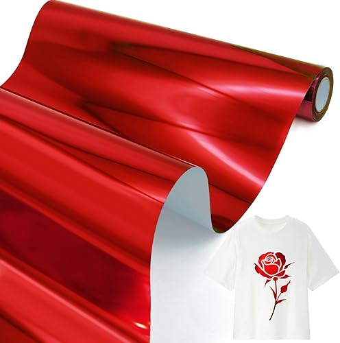 Vinilo holográfico de transferencia de calor HTV para planchar, material plateado (12 pulgadas x 15 pies), rollo iridiscente que cambia de color por
