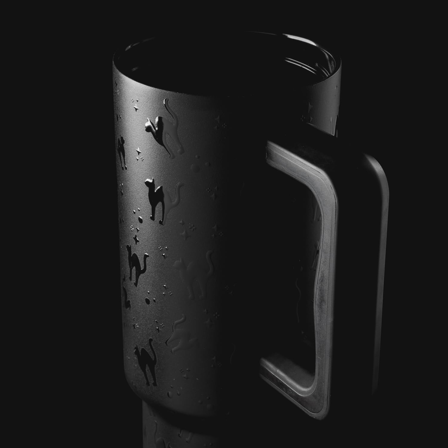 Simple Modern Halloween 40 oz Tumbler with Handle and Straw Lid | Leak-Proof Insulated Stainless Steel Water Bottle Travel Mug | Gifts for Women Men Him Her | Trek Signature | Black Cats - Image 2