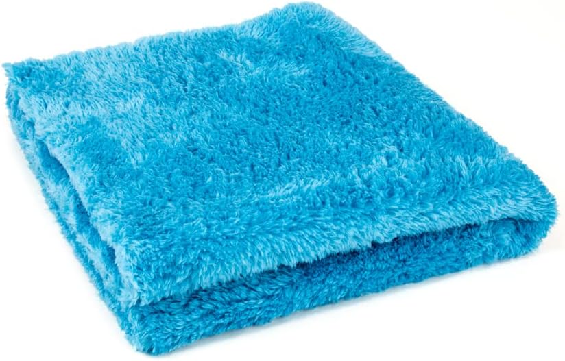 Autofiber [Korean Plush 550] Premium Edgeless Detailing Towels 550gsm (16"x16") Aqua Blue - 10 Pack