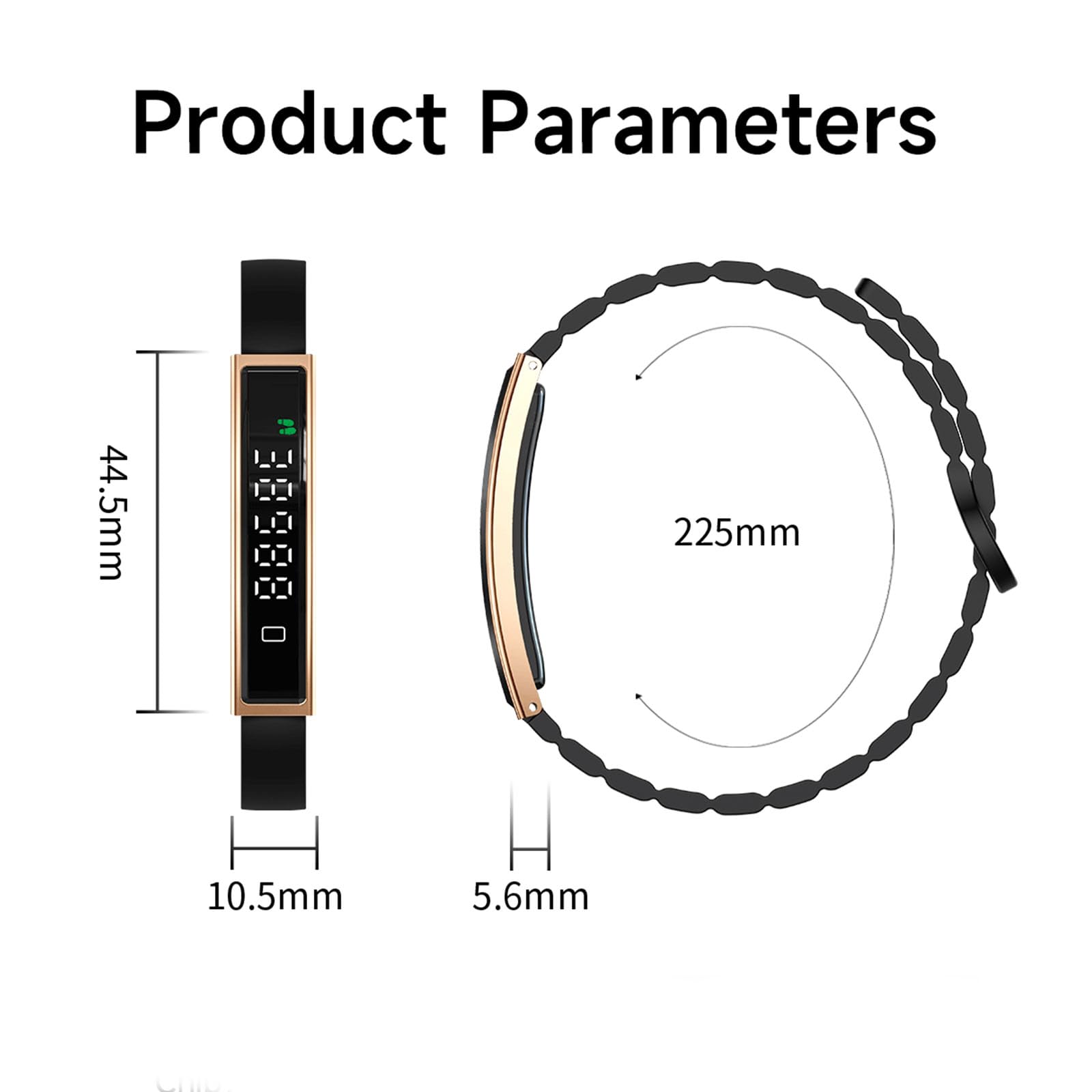 Bracelets intelligents, Conception étanche pour la, Silver