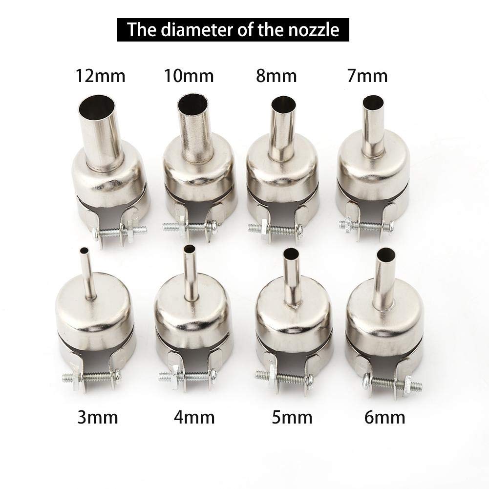 8 Buses Pistolet à Chaleur 3-12mm En Acier Inoxydable - Kit Universel Pour Stations Soudage Air Chaud