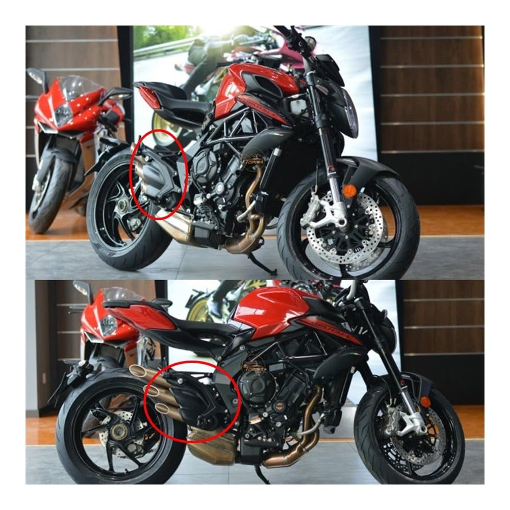 Moto Bouclier Thermique Couvercle De Coque De Protection Thermique pour Silencieux D'échappement De Moto, pour F3 Brutale 675/800 Dragster Rivale 800