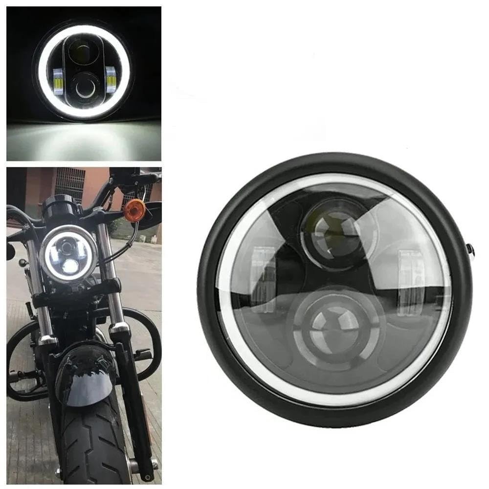 Per Harley Per Davidson FLD Touring Softail 7 Pollici Universale LED Moto Faro Angel Eye