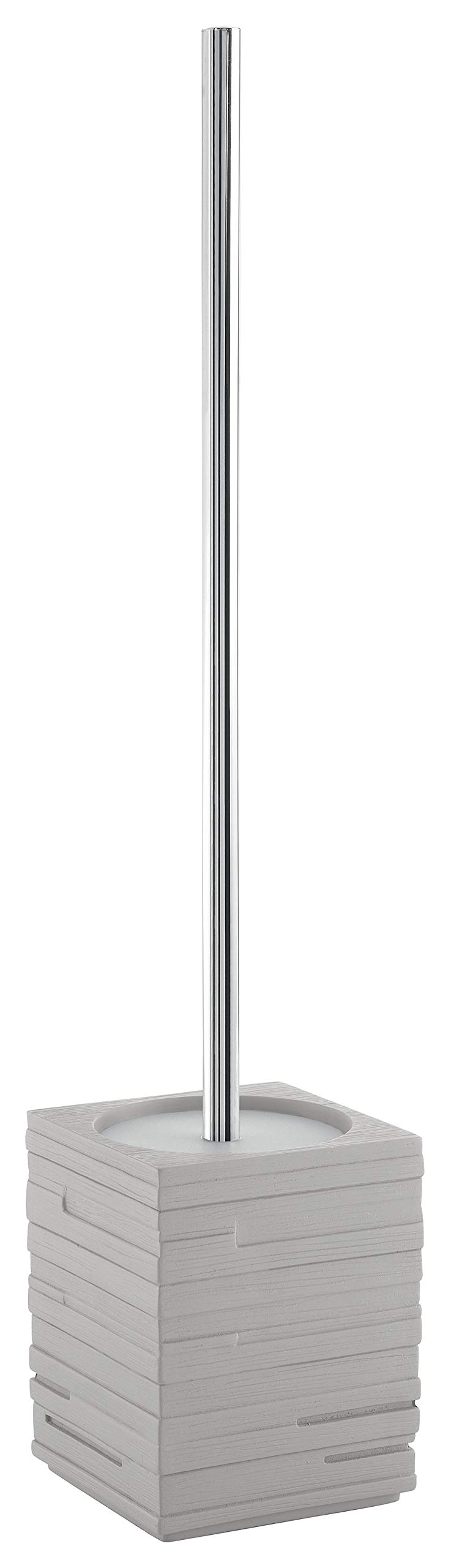 Porte-brosse WC résine gris Gedy Quadrotto 9,5x9,5 cm pour toilette