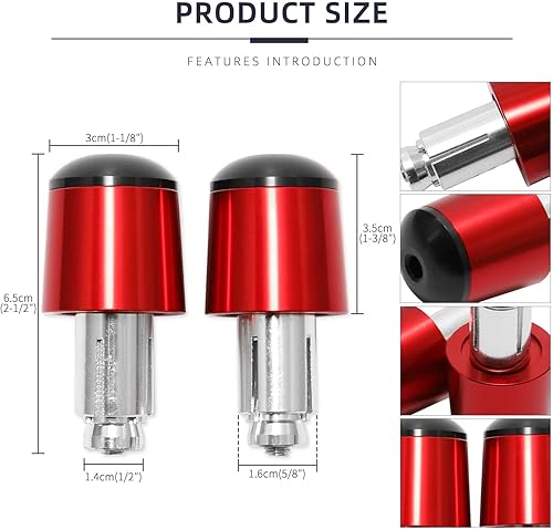 Miniatura 2 de JMTBNO Manijas universales de motocicleta de 78 pulgadas, 0.866 in, agarres de goma CNC compatibles con Honda Yamaha, Suzuki, Kawasaki, Dirt Bike