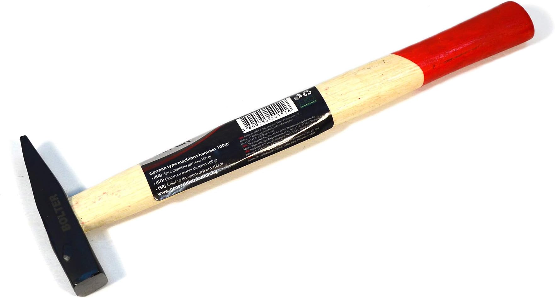 Engineer's Hammer, 100 g, with Wooden Handle Hammer Bolter Wood Handle Hammer