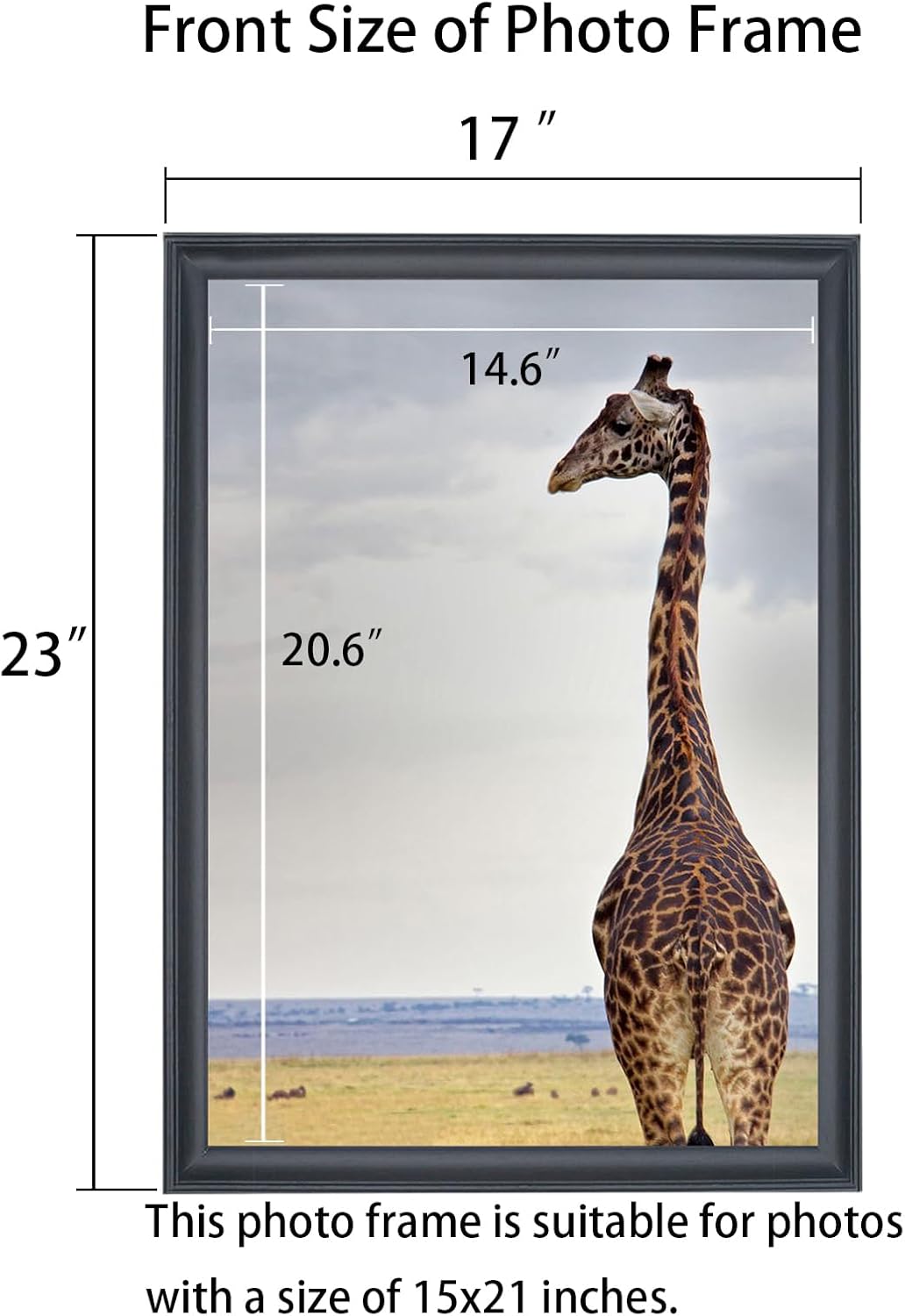 15x21 inch Picture Frame Solid Wood 15x21 Photo Frame 15x21 Poster Frame (A23B1521)