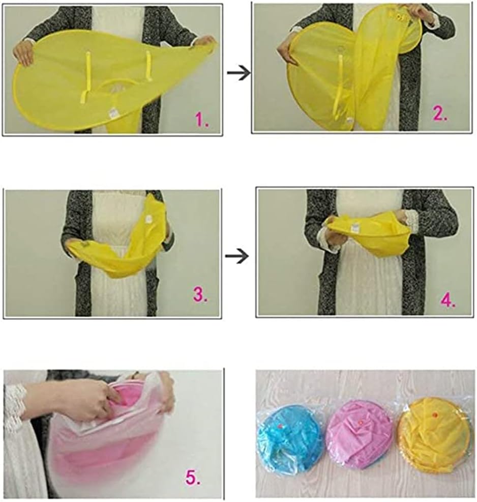 Kids Raincoat,Cartoon Duck Raincoat and Umbrella Hat Waterproof UFO for Baby Girls and Boys Poncho Rain Hat