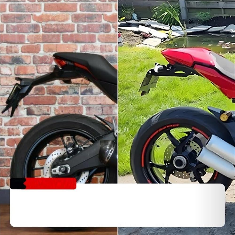 Suitable for Ducati Supersport 939 939S 950 950S 2017-2024 Modified Short Tail Rear License Plate Frame License Plate Bracket Accessories Motorcycle
