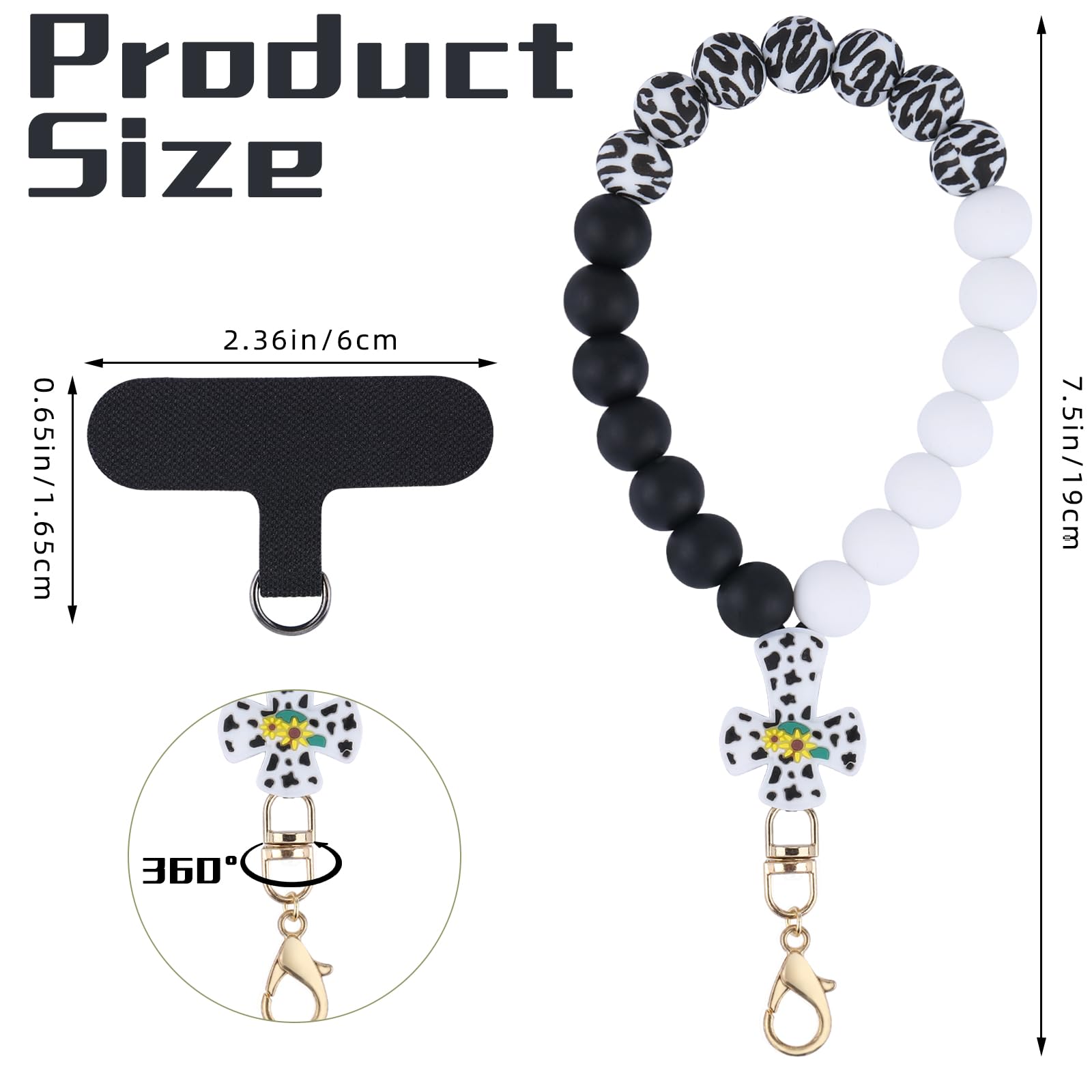 Dragonne Perles Silicone Pour Téléphone - Élastique, Mains Libres, Compatible IPhone, Samsung, Huawei… - 10