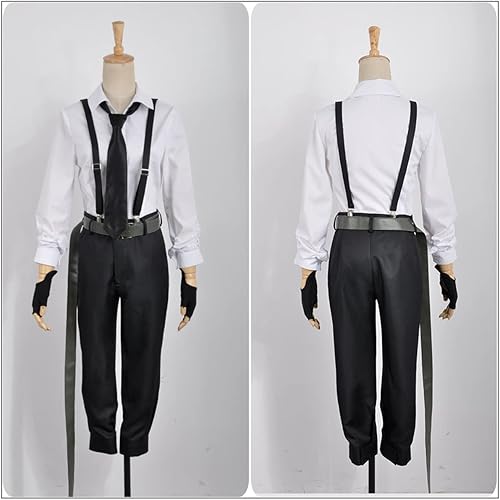 Miniatura 2 de Weixu Disfraz de anime Bungo Stray Dogs Nakajima Atsushi para cosplay, uniforme con corbata para fiesta de Halloween