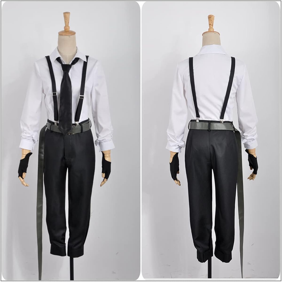 Vista 3 de Weixu Disfraz de anime Bungo Stray Dogs Nakajima Atsushi para cosplay, uniforme con corbata para fiesta de Halloween