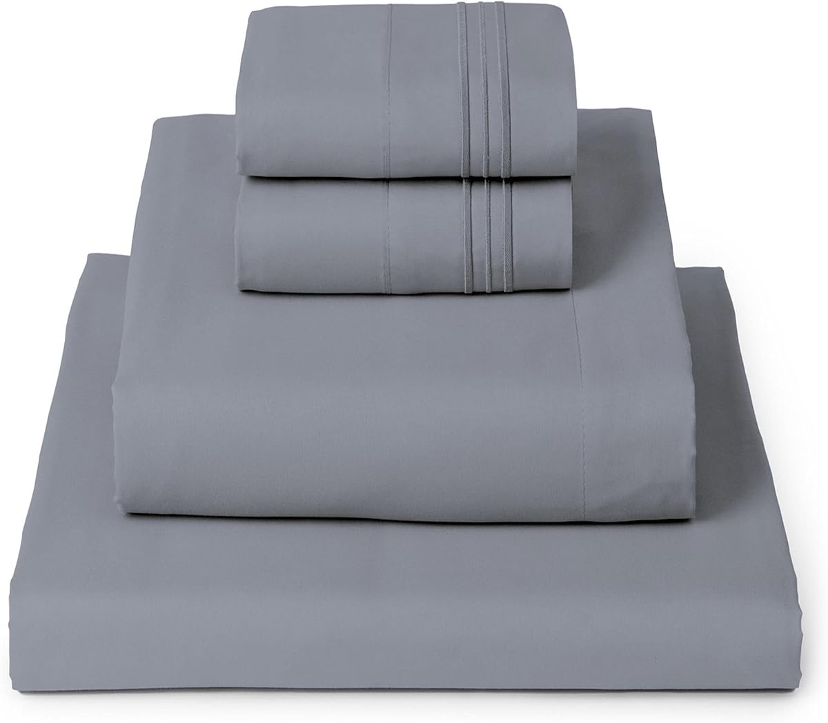 Iconic 4-Piece, Ultra Soft Sheet Set (Queen, Mineral Gray) | 10M+ Sleepers. Lab-tested: Sleeps Cool, Stays Bright, Strong, Smooth. Good Housekeeping Best Bedding, 7 yrs running.