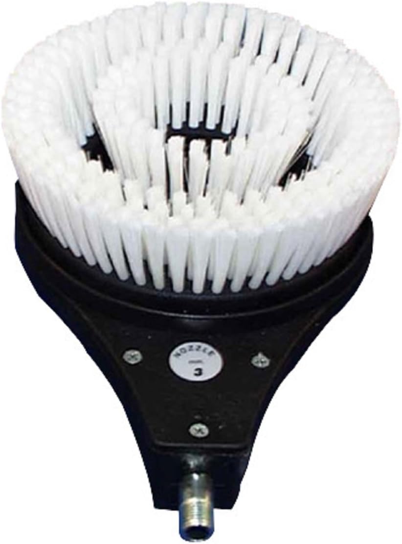 baren 1/4 inch MPT Inlet Nylon Rotating Brush/Pressure Washing