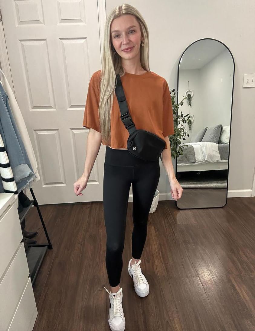 HeyNuts Pima Cotton Short Sleeve Workout Cropped Tops for Women Crew Neck Casual Basic Athletic Crop T-Shirt - Image 3