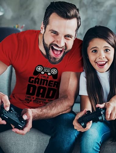 Miniatura 3 de Camiseta con texto en inglés "I'm a Gamer Dad", regalos para videojuegos, hombres, marido, papás, ideas de regalo, divertidas camisetas para el Día