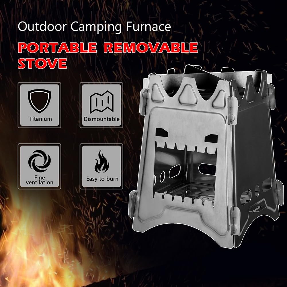 Réchaud à bois léger et portable pour camping, randonnée, camping, pique-nique