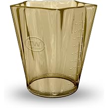 Rattleware Amber 5 Spouted Plastic Espresso Measuring Pitcher Durable Heavyweight Measuring Cup, Dishwasher-Safe, Ergonomic Design for Kitchen, Barista, Coffee Shop, Coffee Bar, and Laboratory Use